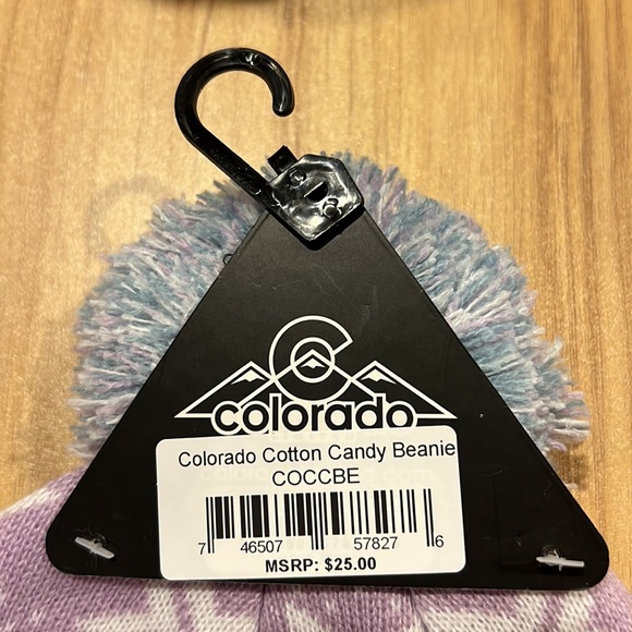 Colorado Knit Winter Hat PomPom Pink Purple Blue White One Size - Picture 3 of 5